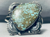 110 Grams Wowza Vintage Native American Navajo Spiderweb Turquoise Sterling Silver Bracelet-Nativo Arts