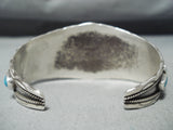 Astonishing Vintage Native American Navajo Old Kingman Turquoise Sterling Silver Bracelet Old-Nativo Arts