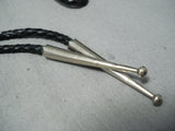 Magnificent Vintage Native American Navajo Sleeping Beauty Sterling Silver Eagle Bolo-Nativo Arts