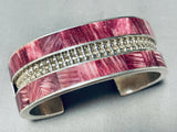 Native American Best Navajo Purple Shell Sterling Silver Inlay Bracelet-Nativo Arts
