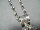 Native American Important Ben Begaye (d.) Turquoise Heavy Chain Sterling Silver Necklace-Nativo Arts