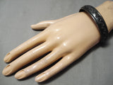 Authentic Vintage Native American Navajo Patina Thomas Singer Sterling Silver Bracelet Old-Nativo Arts