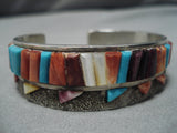 Superior Vintage Native American Navajo Royston Turquoise Sterling Silver Bracelet Cuff Old-Nativo Arts