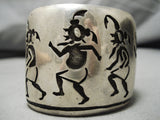 Best Vintage Native American Hopi Bernard Dawahoya Sterling Silver Huge Bracelet Old-Nativo Arts