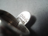 Marvelous Navajo Lapis Sterling Silver Ring Native American-Nativo Arts