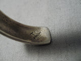 Wonderful Vintage Navajo Sterling Silver Storyteller Bracelet Native American-Nativo Arts