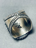 Opulent Del Gordan Vintage Native American Navajo Bisbee Turquoise Sterling Silver Ring-Nativo Arts