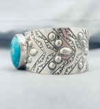Jake Francosa San Felipe Old Kingman Turquoise Sterling Silver Bracelet-Nativo Arts