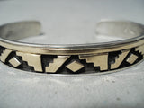 Incredible Navajo Sterling Silver & 14k Gold Bracelet Native American-Nativo Arts