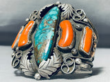 Museum Quality Vintage Native American Navajo Carico Lake Turquoise Sterling Silver Bracelet-Nativo Arts