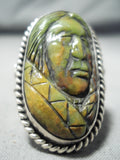 One Of The Most Detailed Vintage Royston Turquoise Sterling Silver Ring-Nativo Arts