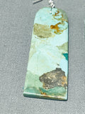 Native American Sensational Santo Domingo Turquoise Huge Slab Pendant Earrings-Nativo Arts