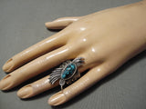Best Native American Navajo Last Chance Turquoise Sterling Silver Hummingbird Ring-Nativo Arts