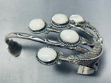 Unbelievable Vintage Native American Navajo Mother Of Pearl Sterling Silver Bracelet-Nativo Arts