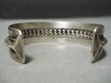Skilled Vintage Navajo Sterling Silver Bracelet Old Native American-Nativo Arts