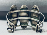One Of The Most Unique Vintage Native American Navajo Turquoise Sterling Silver Inlay Bracelet-Nativo Arts