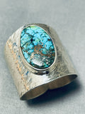 Marvelous Native American Navajo 8 Turquoise Sterling Silver Ring-Nativo Arts