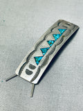 Lovely Vintage Native American Navajo Turquoise Sterling Silver Burette-Nativo Arts
