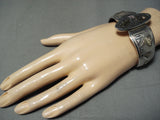 One Of The Best Vintage Native American Navajo Gold Sterling Silver Bracelet-Nativo Arts