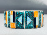 Important Best Mary Morgan Vintage Native American Navajo Turquoise Sterling Silver Bracelet-Nativo Arts