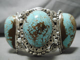 Biggest Best Ben Begaye Vintage Native American Navajo #8 Turquoise Sterling Silver Bracelet-Nativo Arts