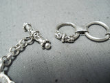 Outstanding Navajo Native American Sterling Silver Link Bracelet-Nativo Arts