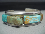 One Of The Best Rare Mine Turquoise Vintage Native American Navajo Sterling Silver Bracelet-Nativo Arts