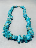 180 Gram Vintage Native American Navajo Chunky Nugget Turquoise Sterling Silver Necklace-Nativo Arts