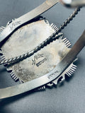 Al Monte Native American Navajo Signed Spiderweb Turquoise Sterling Silver Bracelet-Nativo Arts