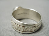 Important Native American Zuni Vintage Mike Simplicio Lapis Sterling Silver Ring-Nativo Arts