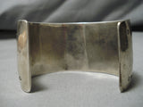 Best Bisbee Turquoise Vintage Native American Navajo Shadow Sterling Silver Bracelet Old-Nativo Arts