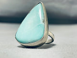 Dynamic Vintage Native American Navajo Turquoise Sterling Silver Ring-Nativo Arts