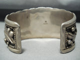 One Of The Most Unique Vintage Native American Navajo Bear Turquoise Sterling Silver Bracelet-Nativo Arts