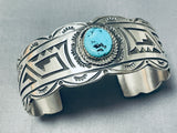 Fabulous Vintage Native American Navajo Morenci Turquoise Sterling Silver Bracelet-Nativo Arts