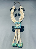 Native American One Of The Craziest Ever Vintage Santo Domingo Turquoise Necklace-Nativo Arts