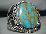 Native American Rare Francisco Gomez Spiderweb Turquoise Sterling Silver Bracelet-Nativo Arts