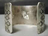 Huge Navajo Tigers Eye Sterling Silver Native American Bracelet Cuff-Nativo Arts