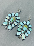 Best Vintage Native American Navajo Turquoise Cluster Sterling Silver Earrings- Very Rare-Nativo Arts