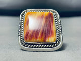 Important Vintage Native American Navajo Ben Begaye (d) Shell Sterling Silver Ring-Nativo Arts