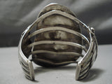 One Biggest Best Vintage Native American Navajo Carico Lake Turquoise Sterling Silver Bracelet-Nativo Arts