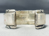 One Of The Best Vintage Native American Navajo Pearl Inlay Sterling Silver Bracelet-Nativo Arts