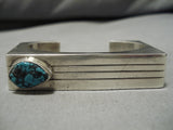 One Of The Best Vintage Native American Navajo Contemporist Turquoise Sterling Silver Bracelet-Nativo Arts