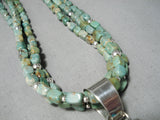 Native American Important Dan Coriz Santo Domingo Royston Turquoise Sterling Silver Necklace-Nativo Arts