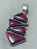 Native American Fascinating Vintage Santo Domingo 4 Sugulite Sterling Silver Pendant-Nativo Arts