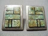 Important Vintage Native American Navajo Royston Turquoise Sterling Silver Earrings-Nativo Arts