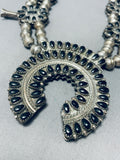 Most Unique Double Sided Vintage Native American Navajo Sterling Silver Squash Blossom Necklace-Nativo Arts