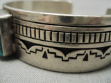Rare Vintage Native American Navajo Rectangular Turquoise Sterling Silver Bracelet Old-Nativo Arts