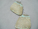 Native American Impressive Santo Domingo Royston Turquoise Sterling Silver Earrings-Nativo Arts