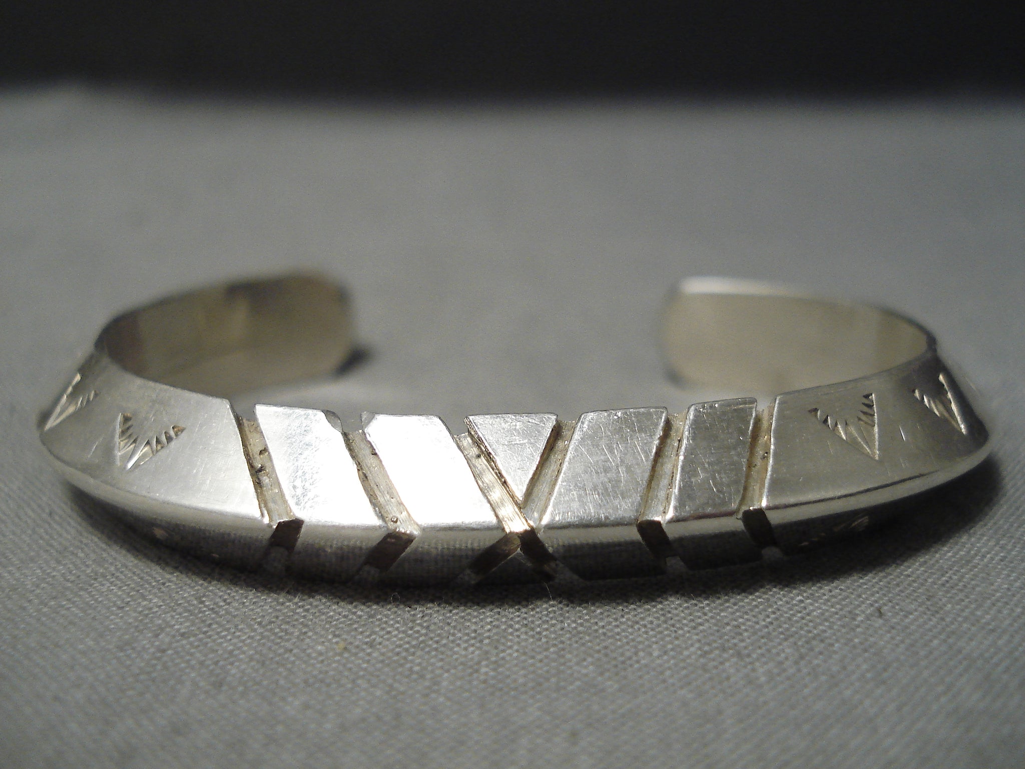 Triangle Sterling Silver Bracelet Bangle Cuff