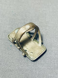 Fantastic Vintage Native American Navajo Turquoise Sterling Silver Ring-Nativo Arts
